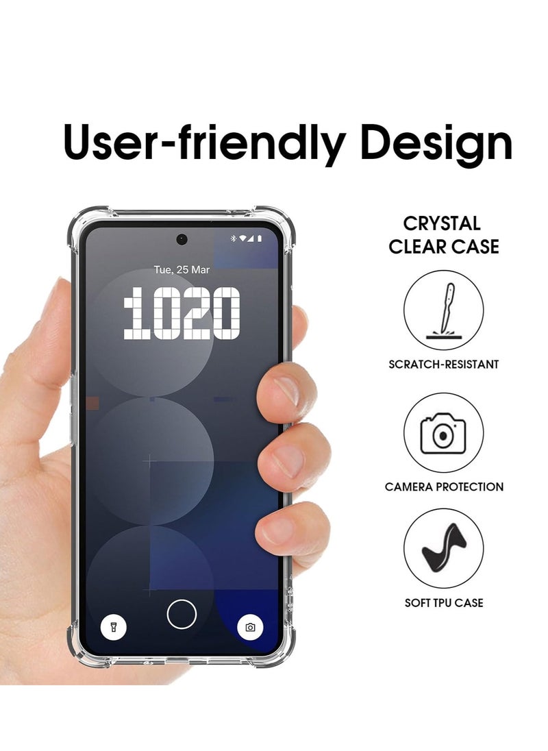 BORTONY Nothing Phone 3A Pro 5G Case Cover Anti-Scratch Shockproof Case with Reinforced Corners Soft Silicone Protective Cover for Nothing Phone 3A Pro 5G 6.7-inch  - Image 2