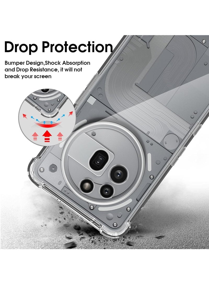 BORTONY Nothing Phone 3A Pro 5G Case Cover Anti-Scratch Shockproof Case with Reinforced Corners Soft Silicone Protective Cover for Nothing Phone 3A Pro 5G 6.7-inch  - Image 3
