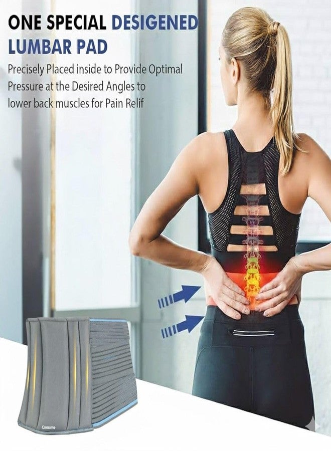 Caresome Contoured Adjustable Lumbo Support Pain Relief Orthopedic Sacral Belt with Double Strapping Waist Wrap Lower Back Pain Sprain Strain Injury Recovery For Men And Women - L - Image 4