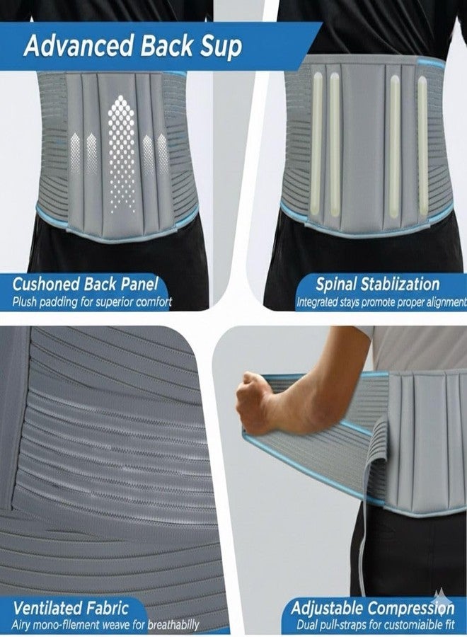 Caresome Contoured Adjustable Lumbo Support Pain Relief Orthopedic Sacral Belt with Double Strapping Waist Wrap Lower Back Pain Sprain Strain Injury Recovery For Men And Women - L - Image 3