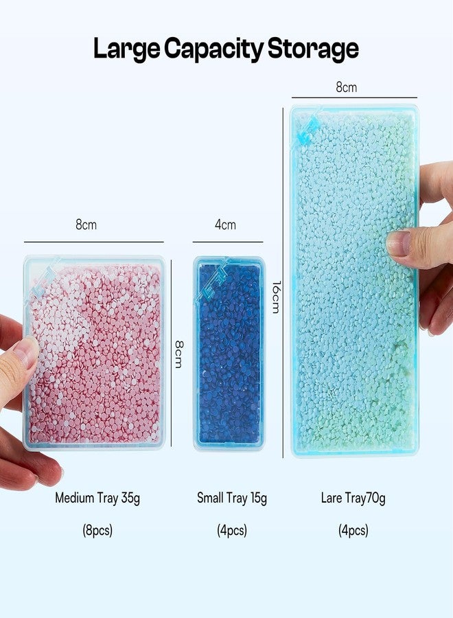 Caydo 16 PCS Diamond Art Storage Trays, 2-in-1 Diamond Art Accessories with Lids for Diamond Arrangement & Storage - Image 3