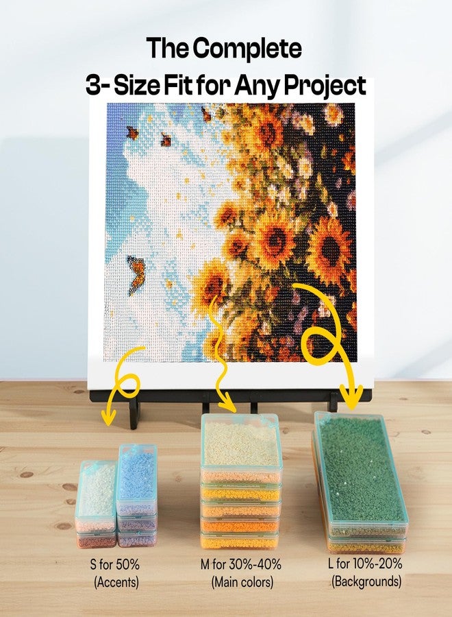 Caydo 16 PCS Diamond Art Storage Trays, 2-in-1 Diamond Art Accessories with Lids for Diamond Arrangement & Storage - Image 4