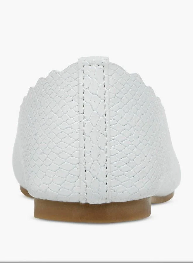 Little Missy  Textured Slip-On Ballerina Shoes  | Best Price UAE
