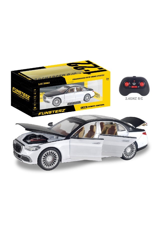 فونسترز سيارة مرسيدس بنز S600 من فانسترز بمقياس 1:22 RC - سيارة مصبوبة بإصدار نادر مع صوت، أضواء، أبواب تفتح، رذاذ، بطارية قابلة لإعادة الشحن، وجهاز تحكم عن بعد كامل الوظائف - Image 1