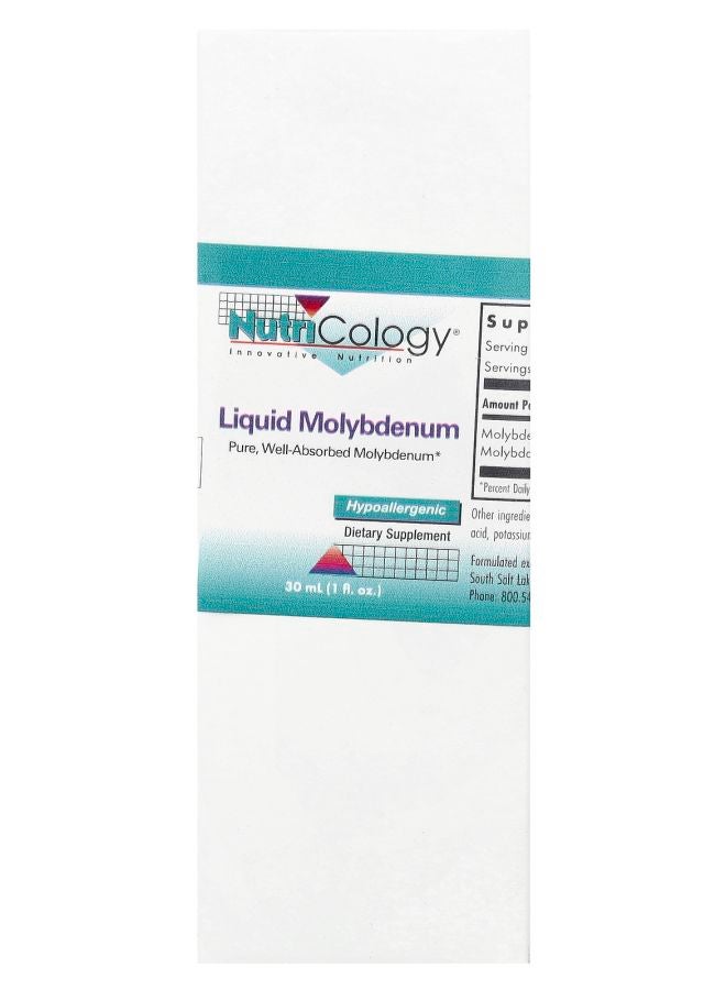 Nutricology Liquid Molybdenum 1 fl oz (30 mL) 