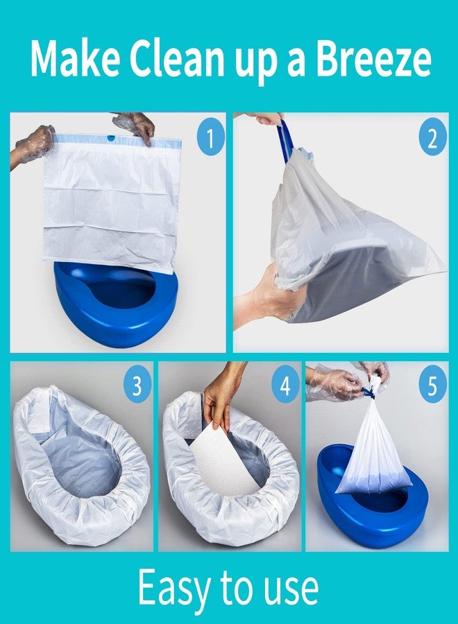 MINIVON Bedpan Liners with Super Absorbent Pads - Value Pack 30 Count - Bed pan Bag Disposable Pulling String, Medical Grade & Universal Fit Bed Pan, for Bedridden Patients, Elderly Senior, Bedbound - Image 4