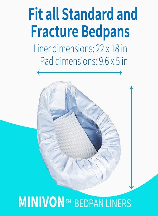 MINIVON Bedpan Liners with Super Absorbent Pads - Value Pack 30 Count - Bed pan Bag Disposable Pulling String, Medical Grade & Universal Fit Bed Pan, for Bedridden Patients, Elderly Senior, Bedbound - Image 5