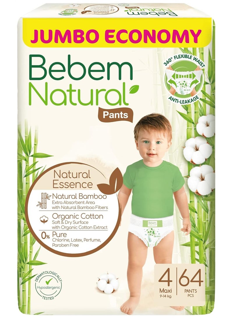Bebem Natural Maxi Baby Diapers, Size 4-64 Pieces