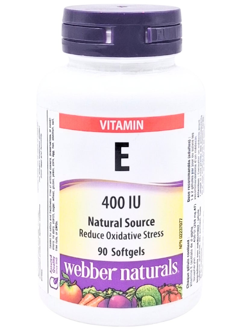 Webber Naturals E 400IU 90Softgels