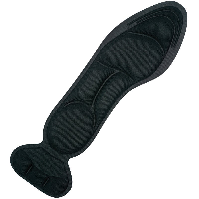 7D Dual-Layer Breathable Sweat-Absorbing Heel Insoles for Women Black 
