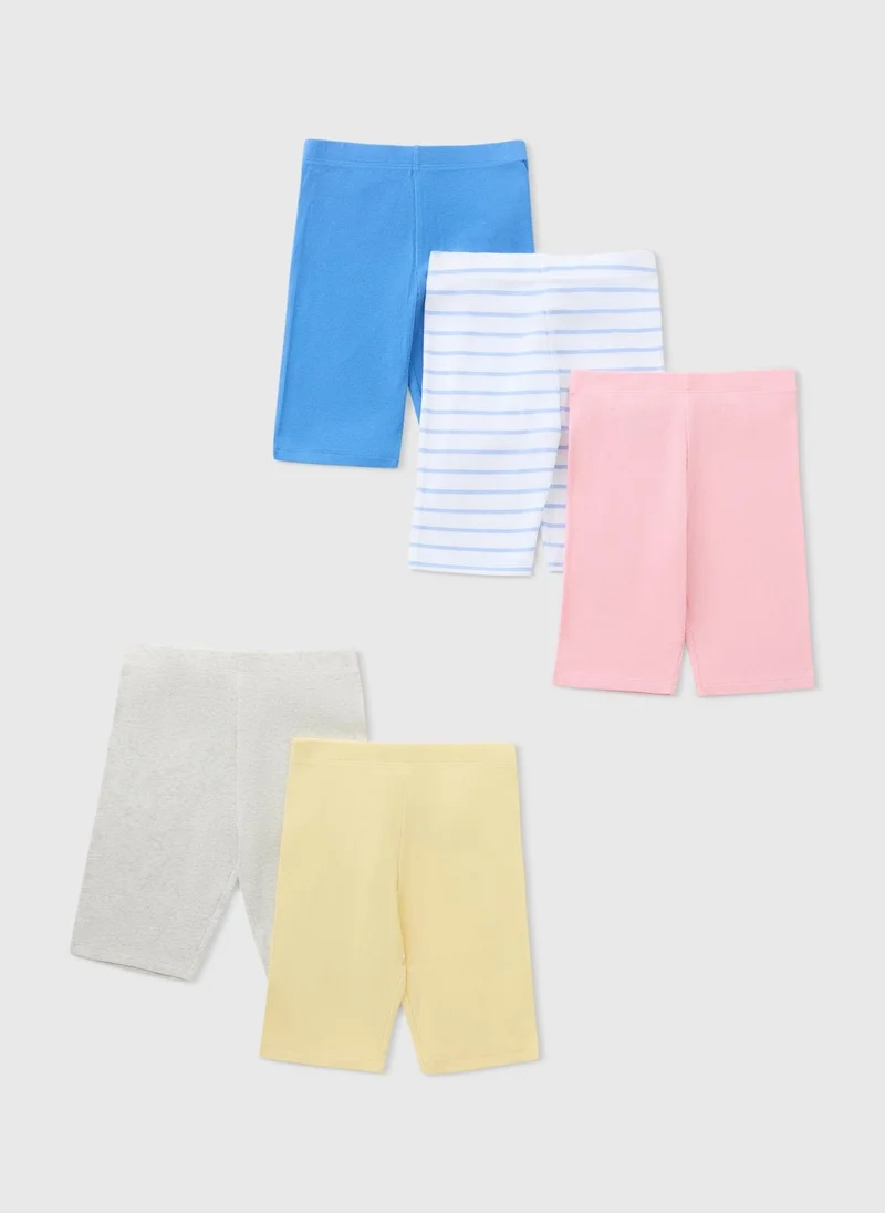 ماتلان 5 Pack Girls Rib Cycling Shorts