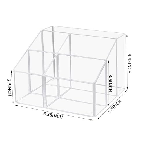 HSYMQ Acrylic Desk Organizers, Clear Pen Holder and Pencil Holder Display Stand for Office, School and Home - Image 3