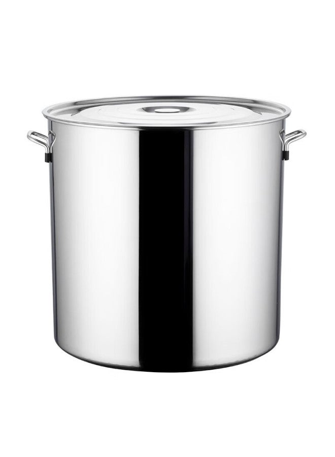 All-round Quanshi Stainless Steel Soup Pot With Lid, 20*20cm, Commercial Use, Braising Pot, Stew Pot, Large Capacity Soup Pot, Braised Meat Pot - Image 2