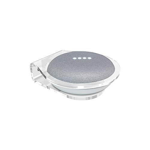 Foso Wall Mount for Google Nest Mini, Alexa Echo Dot 3rd, 4th Gen with and Without LED Clock, Apple Mini Pod Speaker Stand Holder for Smart Speakers, Built-in Cable (Speaker not Included) - Image 1