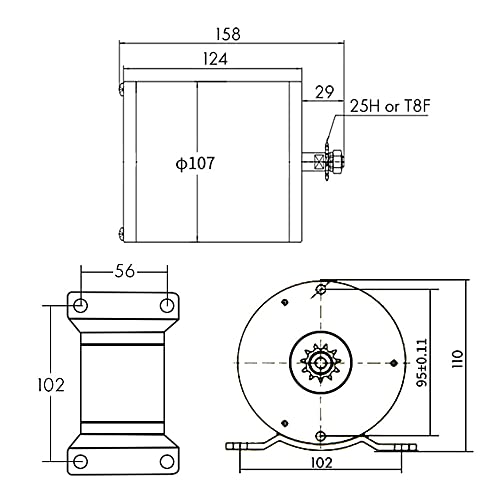 MOTOBERRY مجموعة محرك تيار مستمر بدون فرشاة 1000W - محرك بدون فرشاة 48V 3500rpm مع وحدة تحكم سرعة 20.8A ومجموعة مقبض الخنق لعربات الكارت والدراجات الكهربائية والدراجات النارية والسكوتر الكهربائية - Image 4