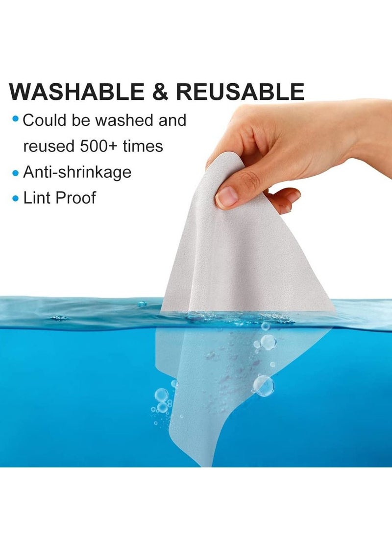 SYOSI Eyeglasses Cleaning Cloth, Lens Clean Cloth Suede Clean Cloth for Eyeglasses, Lenses, Phones, Screens, Camera (50 PCS, Grey) - Image 3