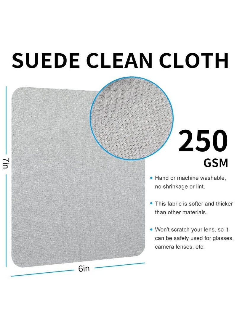 SYOSI Eyeglasses Cleaning Cloth, Lens Clean Cloth Suede Clean Cloth for Eyeglasses, Lenses, Phones, Screens, Camera (50 PCS, Grey) - Image 4