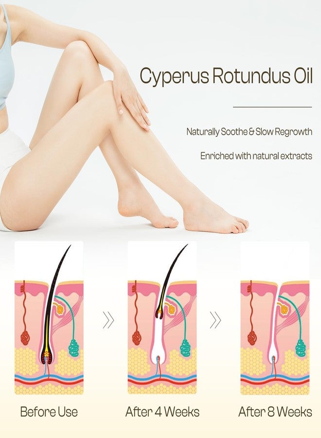 Jtopyrt Cyperus Rotundus Oil: Natural Cyprus Rotundus Oil for Hair Removal - Reduces Unwanted Hair Growth Organic Moisturizer for Women's Smooth Skin Care 50ml/1.71fl.oz - Image 4