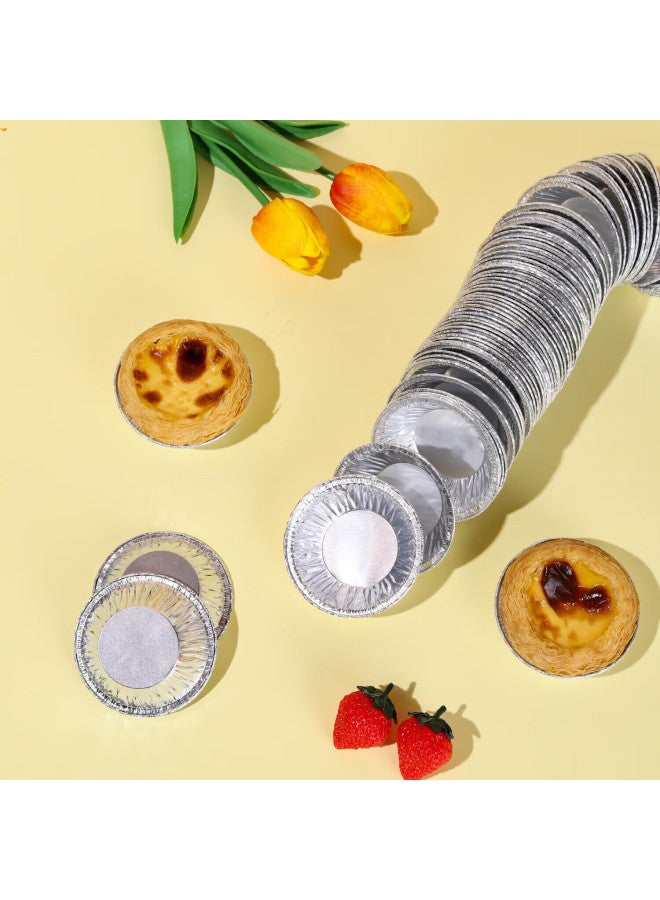 Faxilon Faxi Longxi Paper Egg Tart Trays [200 Pieces], Egg Tart Shells, Cake Cups, Oven-Specific Aluminum Foil Bowls, Egg Tart Molds - Image 1