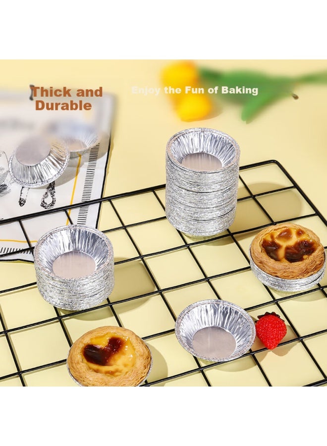 Faxilon Faxi Longxi Paper Egg Tart Trays [200 Pieces], Egg Tart Shells, Cake Cups, Oven-Specific Aluminum Foil Bowls, Egg Tart Molds - Image 5