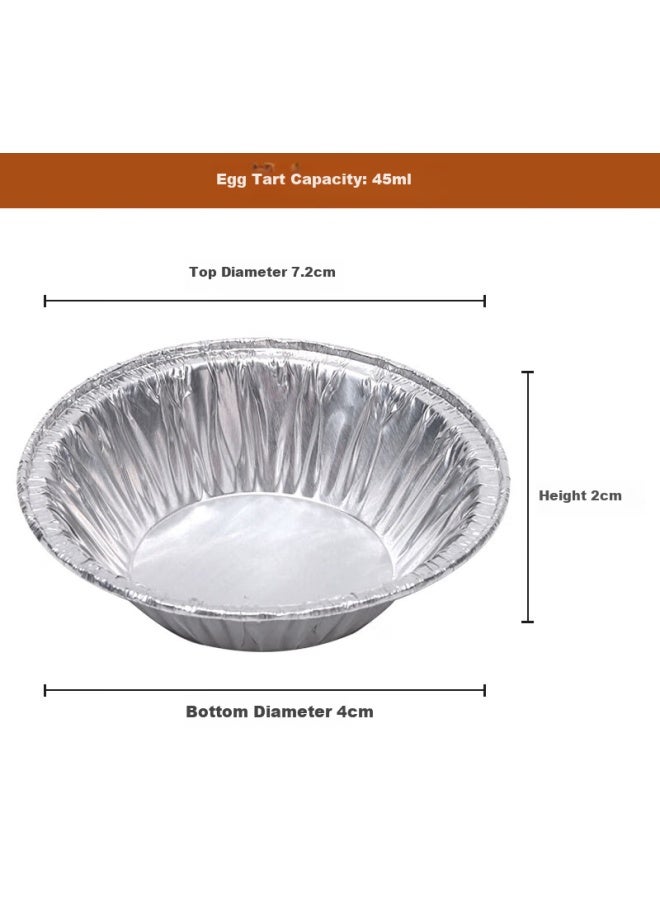 Faxilon Faxi Longxi Paper Egg Tart Trays [200 Pieces], Egg Tart Shells, Cake Cups, Oven-Specific Aluminum Foil Bowls, Egg Tart Molds - Image 2
