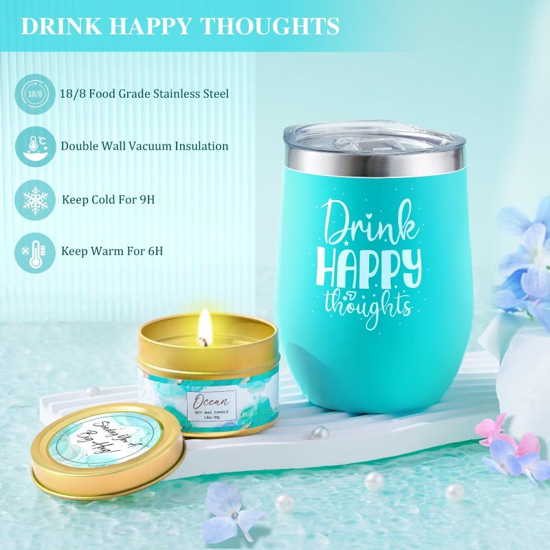 LUCOTIYA Birthday Gifts for Women Self Care Gifts Get Well Soon Gifts,Ocean Relaxing Spa Gift Basket Care Package with Blanket, Idea Thinking of You Gifts for Mom Her Best Friends Sister Wife - Image 4
