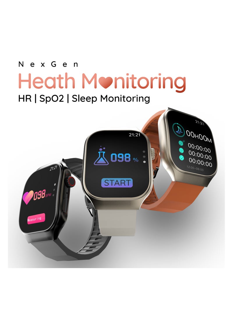 Pebble - Curve 1.99" HD Curved Display Smartwatch, BT Calling, Health Suite, Multi Sports Mode, Smart Calculator, AI Voice Assistance, Compatible with Android & iOS, Up to 5 Days (Stand by), Jet Black - Image 1