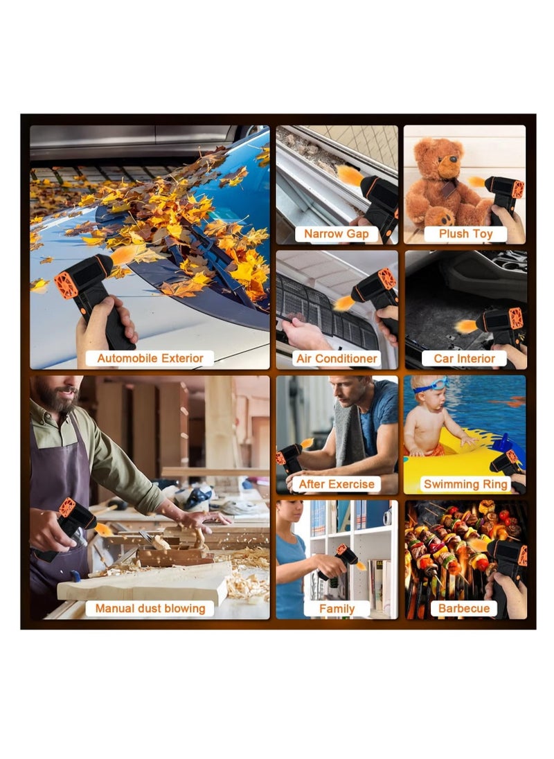 JAJEEK Super Power Turbo Fan Cordless Air Blower – High-Performance Compressed Air Cleaning Tool for Laptop, Keyboard, PC, Car Interior, and Electronics – Rechargeable Cordless Design for Powerful Dust Removal - Image 3