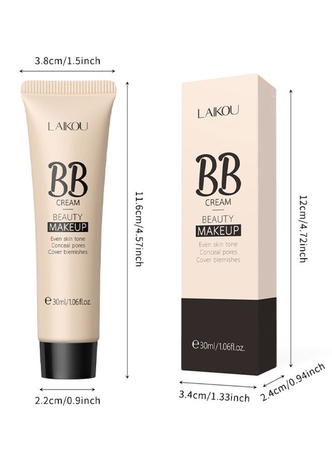 Laikou BB Cream Hydrating Color Correcting Full Coverage Cream, Oil-Free Natural Brightening Foundation Primer Concealer, Even Skin Tone Suitable For All Skin Types Perfect Gift For Women - Image 2