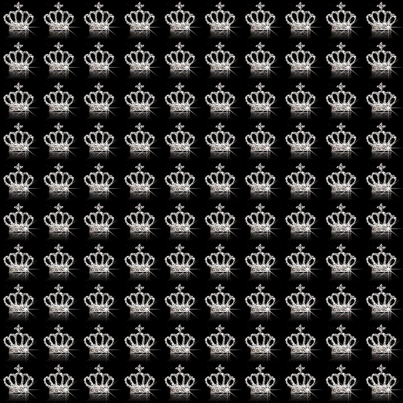 JERCLITY 100 Pieces 3D Silver Alloy Crown Nail Charms Studs Crown Diamonds Nail Art Nail Jewels Set Crown Nail Studs Clear Crystals Manicure Jewelry for Women Girls (0.35inchx0.39inch)