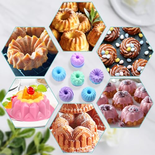 To Encounter 24-Pack Silicone Molds - Nonstick 3-Inch Silicone Donut Mold, Baking Cups, Donut Pan, Muffin, Jello, Bagel Pan - Oven, Microwave, Dishwasher Safe - Image 2