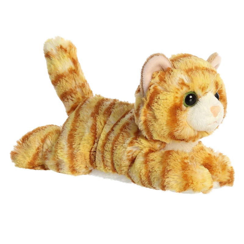AuroraÂ® Adorable Mini Flopsieâ„¢ Ginger Catâ„¢ Stuffed Animal - Mini Companions Ready for Playful Adventures - for Kids All Ages, Toddlers, Adults, and Families - Orange 8 Inches - Image 1