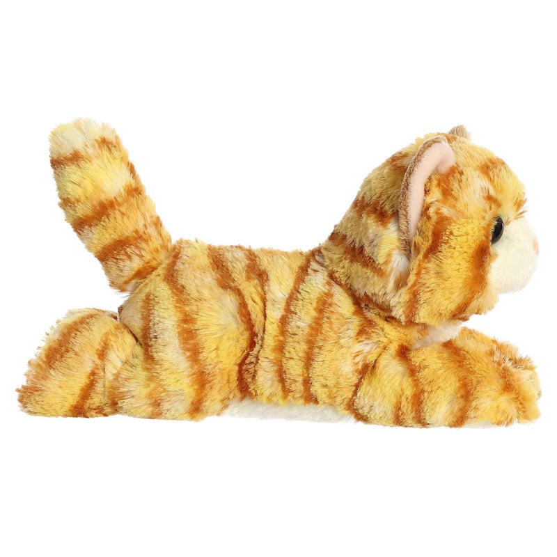 AuroraÂ® Adorable Mini Flopsieâ„¢ Ginger Catâ„¢ Stuffed Animal - Mini Companions Ready for Playful Adventures - for Kids All Ages, Toddlers, Adults, and Families - Orange 8 Inches - Image 3