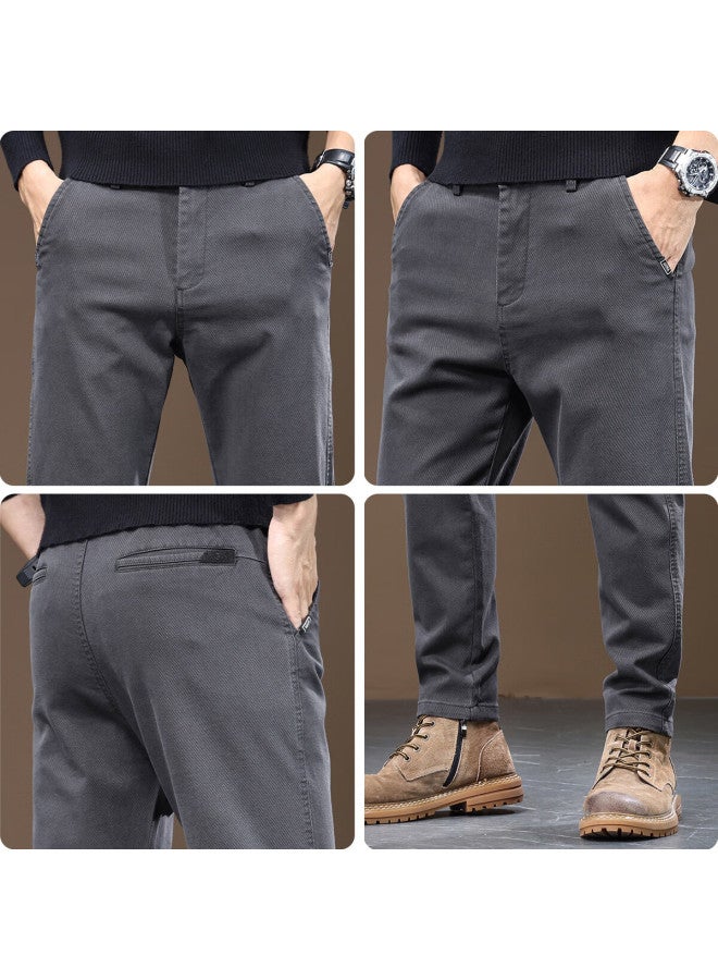 Mark Fairwhale Men's Casual Pants Spring New Fashion Slightly Stretchy Light Business Versatile Straight-leg Trendy Comfortable Trousers