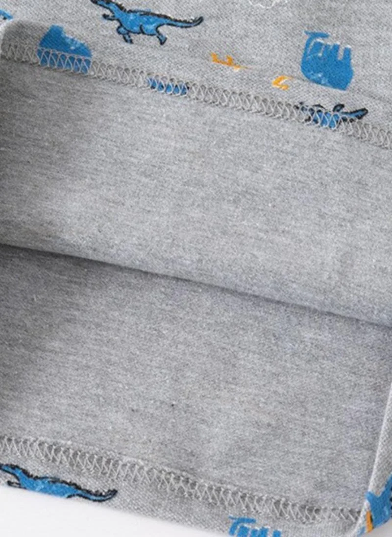 YUNIQEE Grey Printed Polo Collar T-shirt