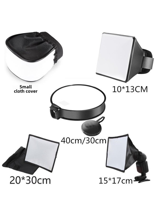 Generic SLR Camera Universal Outer Flash Cover Fill Light Portable Mini Soft Light Box Top Flash Light Cover-Body Color:30cm Round Cover  - Image 2