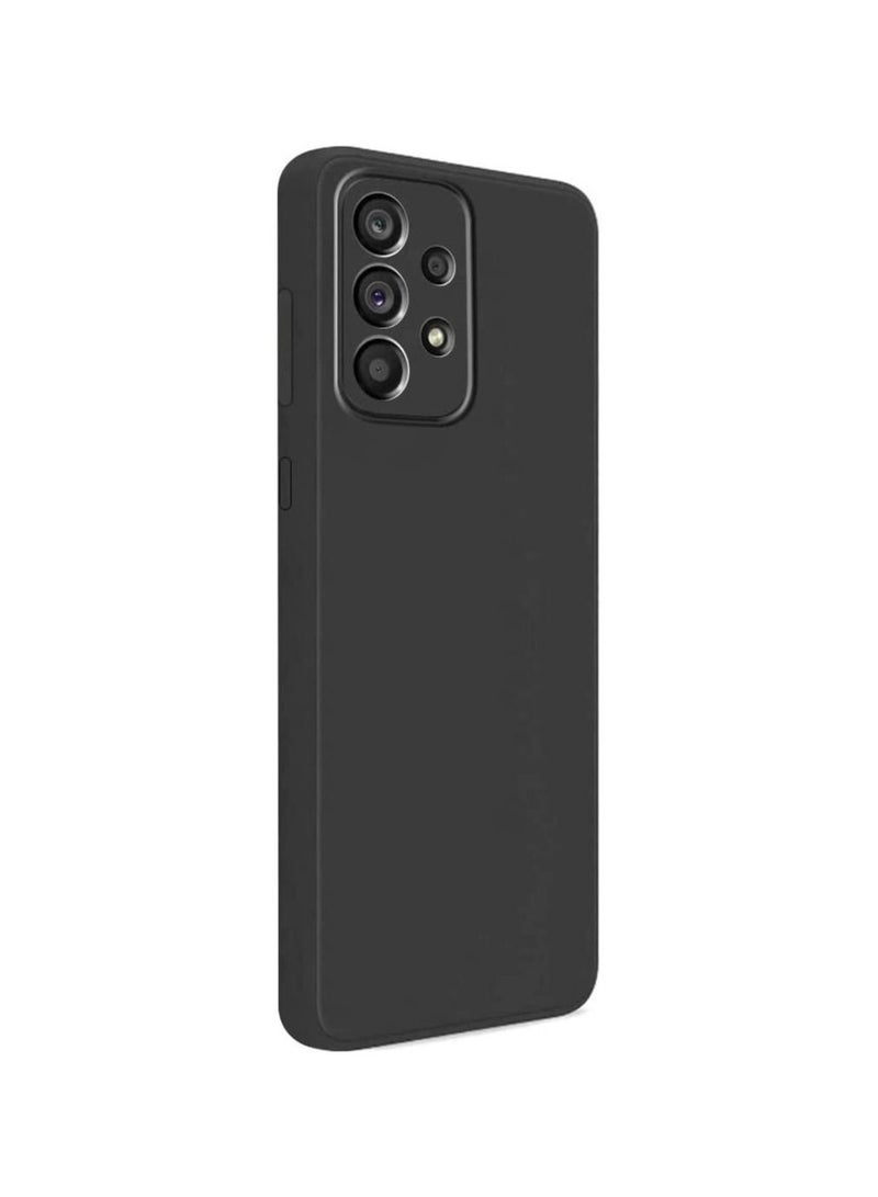 IAF Samsung galaxy A73 5G Soft Silicone Gel Rubber Case Shockproof Matte Finish Back Cover Inner Fabric Lining with Camera Protection Case for (Samsung galaxy A73 5G, Black) - Image 3
