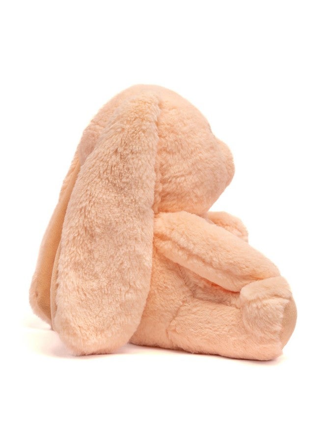 Mirada Peach Glitter Eye Bunny Soft Toy | Adorable Plush Rabbit Animal for Kids, Girls, Toddlers | Soft and Cuddly Birthday Gift Stuffed Toy - 25 cm - Image 3