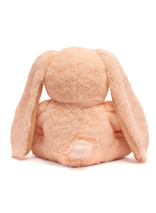 Mirada Peach Glitter Eye Bunny Soft Toy | Adorable Plush Rabbit Animal for Kids, Girls, Toddlers | Soft and Cuddly Birthday Gift Stuffed Toy - 25 cm - Image 4