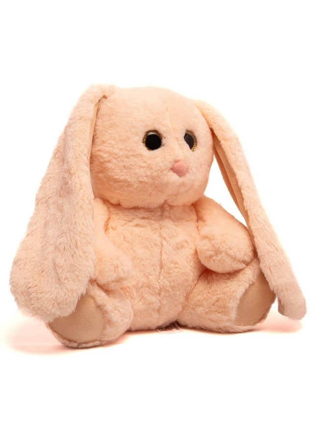 Mirada Peach Glitter Eye Bunny Soft Toy | Adorable Plush Rabbit Animal for Kids, Girls, Toddlers | Soft and Cuddly Birthday Gift Stuffed Toy - 25 cm - Image 2