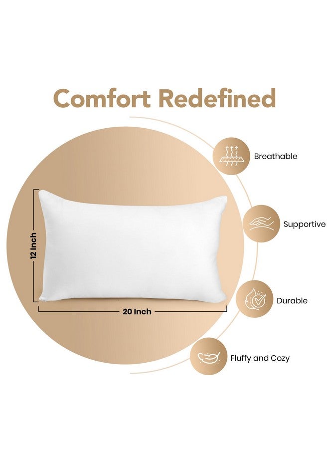 Utopia Bedding Outdoor Pillow Inserts 12 x 20 Inches (Pack of 2, White), Water Resistant Garden Throw Pillows for Patio and Porch Furniture - Image 2