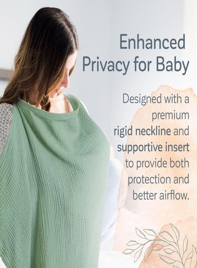 KiddyCare غطاء رضاعة كيدي كير، أغطية رضاعة من قطن موسلين، لطيف على بشرة الطفل، أغطية رضاعة مريحة للأمهات، غطاء رضاعة قابل للتنفس لأساسيات الرضاعة (وردي) - Image 3