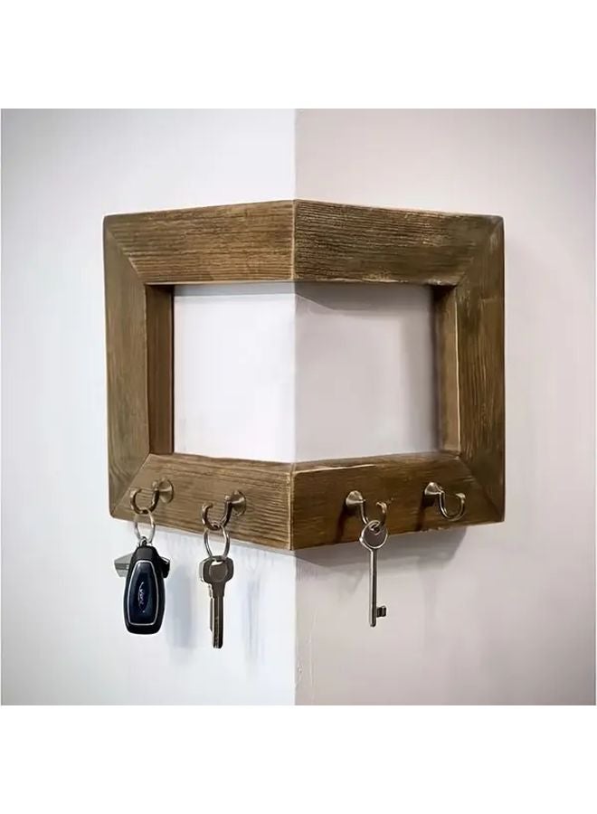 Type A Wall Mounted Key Holder With 4 Hooks For Bedroom Home Wall And Coat Organization - Image 1