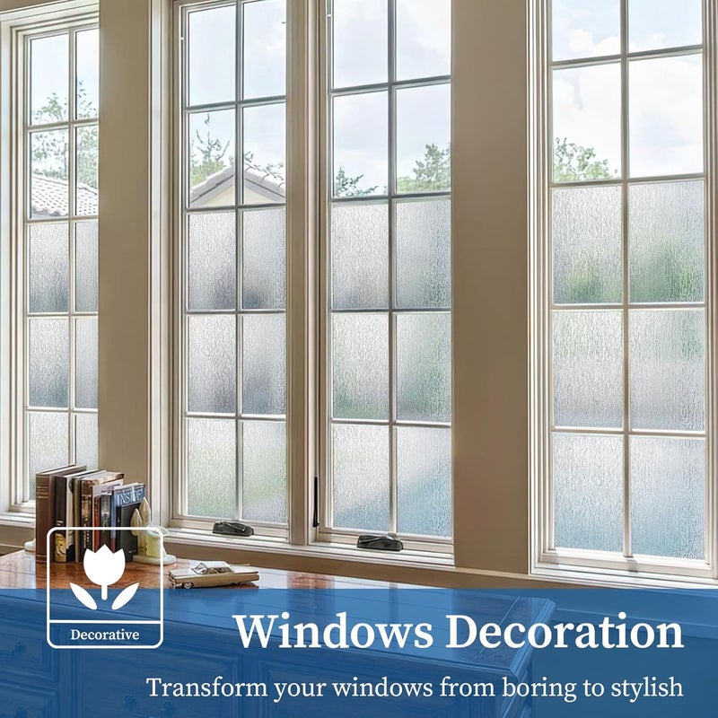 FEOMOS Rain Glass Window Film - UV Blocking Decorative Film - Image 4