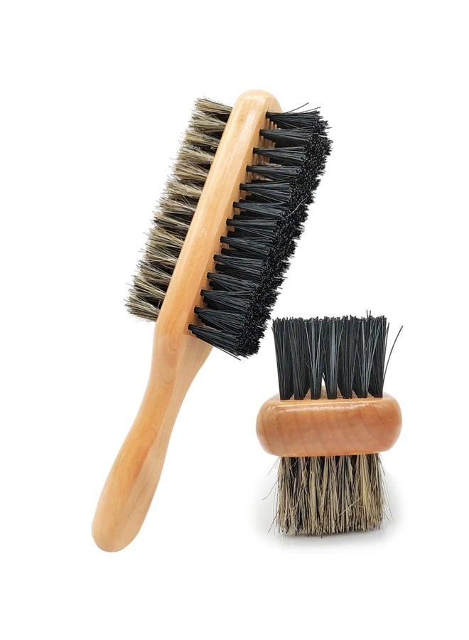 SUNBIRD Premium Beard Brush for Men - Dual-Sided Bristle & Nylon Bristles Beard Comb | Professional Grooming Tool Softens, Styles, Works with Beard Oil, Balm, Wax | Must-Have for Beard Care Kit - Image 1