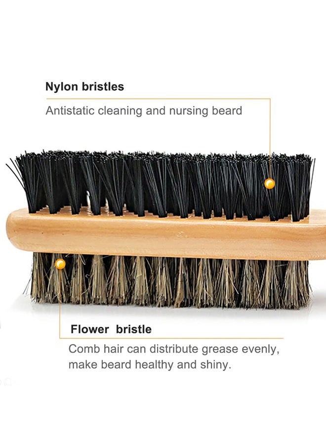 SUNBIRD Premium Beard Brush for Men - Dual-Sided Bristle & Nylon Bristles Beard Comb | Professional Grooming Tool Softens, Styles, Works with Beard Oil, Balm, Wax | Must-Have for Beard Care Kit - Image 2