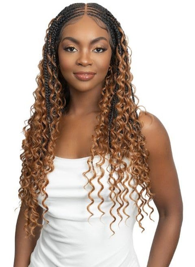 Janet Collection Melt Lace Front ENCORE LAVIE Wig – 28" BOHO BOX Braid Wig – HD 360 Lace 13x6 Free Parting – Human Hair Blend UNIMIX – Pre-Braided Glueless Protective Style (1B) - Image 3