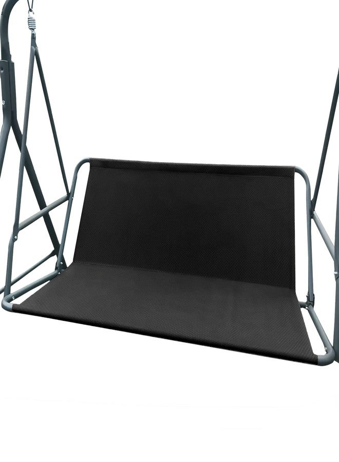 NXIEBFEK Porch Patio Swing Seat Cover Replacement, 600D Thicken Oxford Waterproof Replacement Fabric for Outdoor Garden Swing 2/3 Seater Chair 45.3x18.9x18.9inch(Black-S) - Image 1