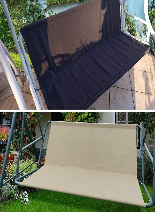 NXIEBFEK Porch Patio Swing Seat Cover Replacement, 600D Thicken Oxford Waterproof Replacement Fabric for Outdoor Garden Swing 2/3 Seater Chair 45.3x18.9x18.9inch(Black-S) - Image 3