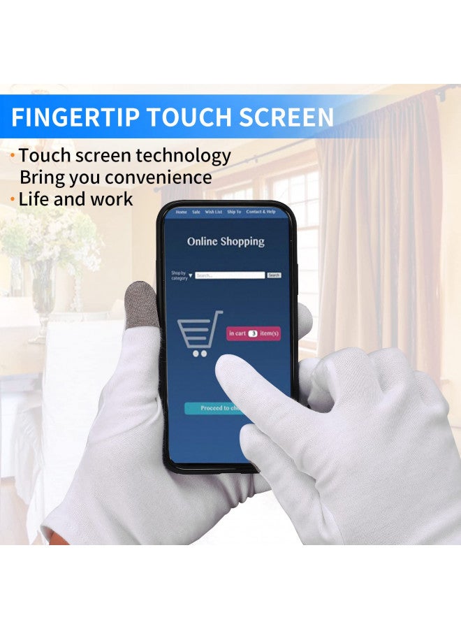 Sibba 2 Pairs Moisturizing Gloves And Socks Touch Screen Moisturizing Gloves For Overnight Bedtime Heal Eczema Sleeping Lotion Hand Spa Treatment Gloves Socks Repair Rough Cracked Dry Chapped Skin  - Image 5